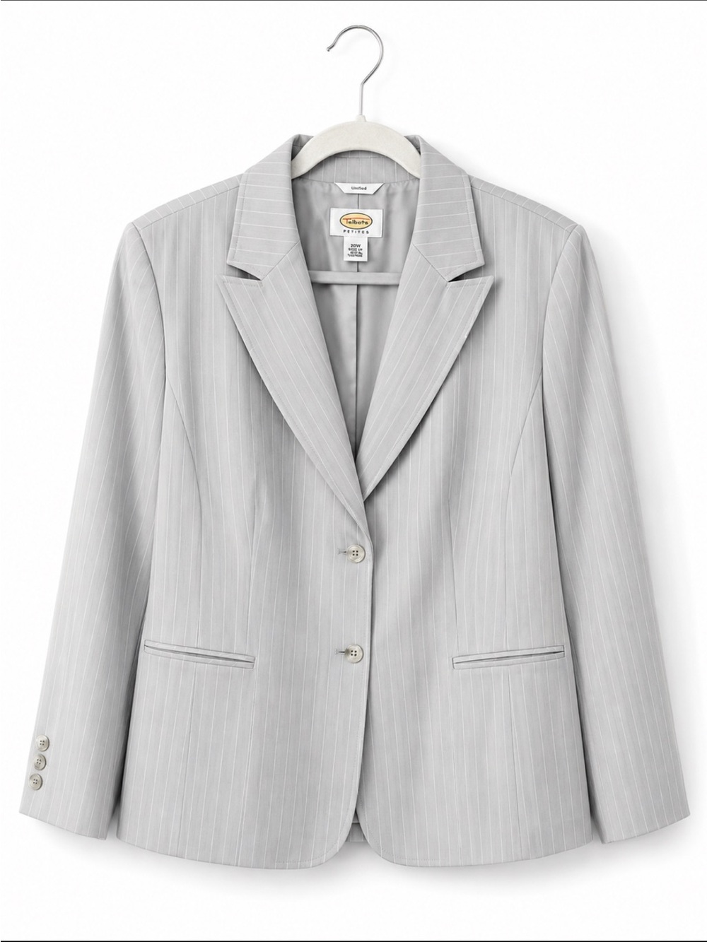 Talbots Womens Pinstripe Blazer Cotton